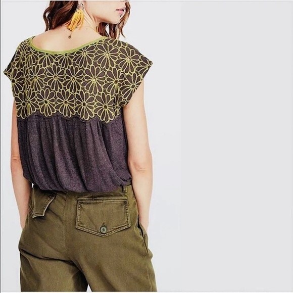 Free People Georgia Bubble Embroidered Top - Picture 2 of 11